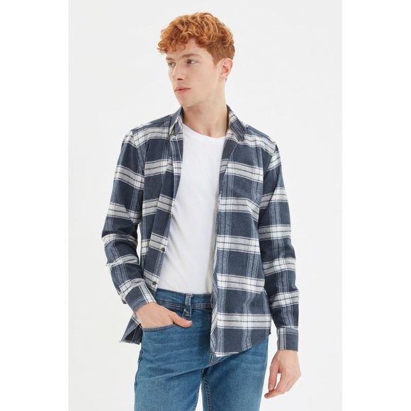 NWT Trendyol Men Regular fit Shirt collar Woven Shirt - Picture 2 of 8